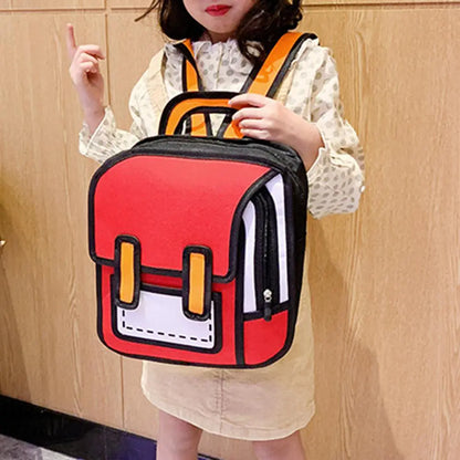 2D Comic Adjustable Strap Bookbag