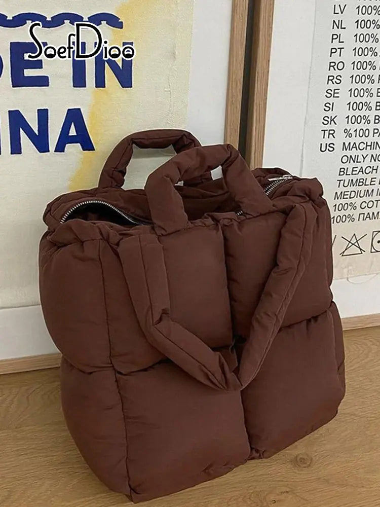 Zipper Cotton-padded Jacket Bag