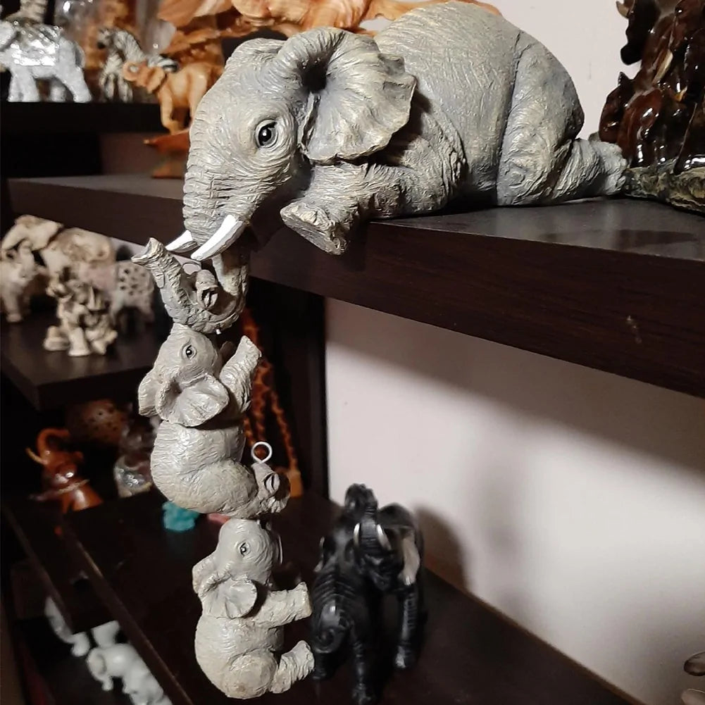 3-piece Hanging Elephant Craft Statues